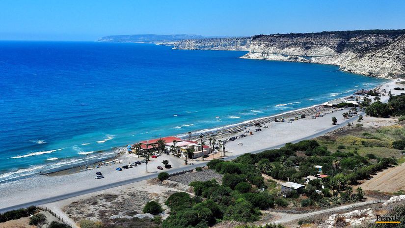 Cyprus, more, pláž