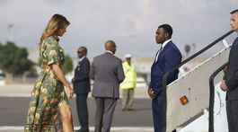 Prvá dáma USA Melania Trump odlieta z Kene. 