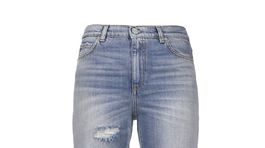 Dámske džínsy značky Pinko, predávajú sa za 300 eur.