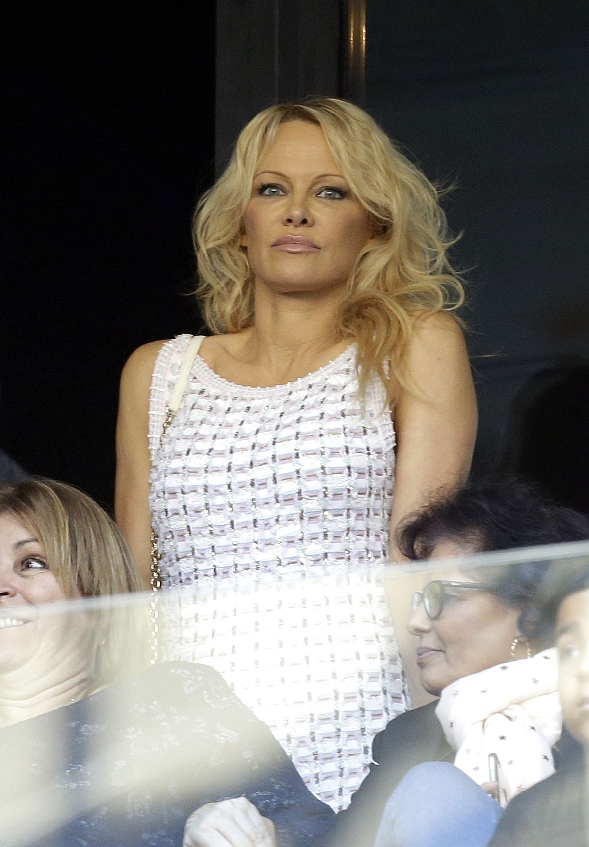 Herečka Pamela Anderson na zápase medzi klubmi...