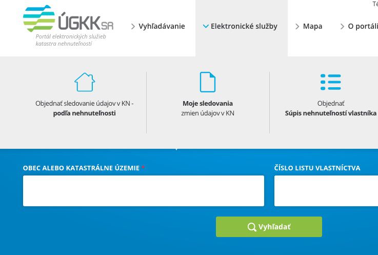 Kataster upozorní ľudí na zmenu na liste...