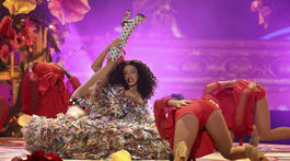 Brmbolce medzi nohami, vulgárne pózy... a to pár hodín predtým bola za dámu!