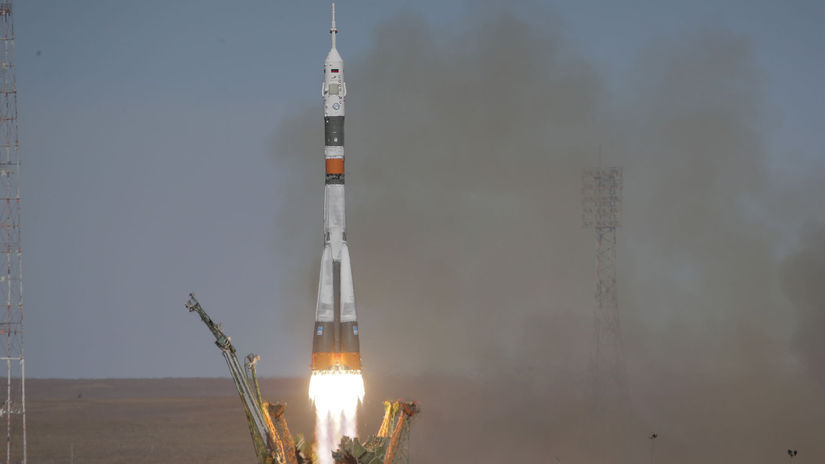 Sojuz MS-10, štart rakety, Bajkonur