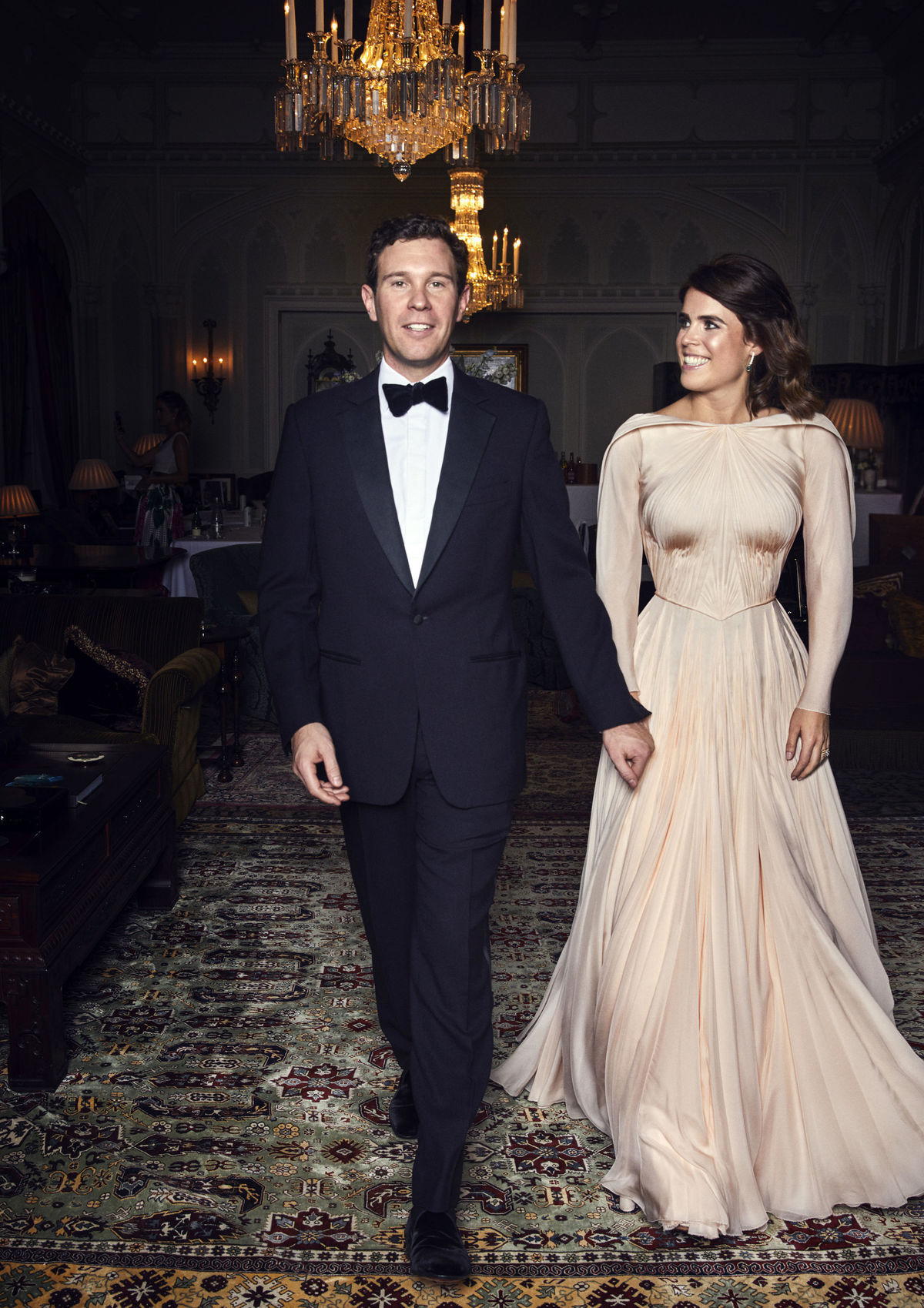 Princezná Eugenie a jej manžel Jack Brooksbank...