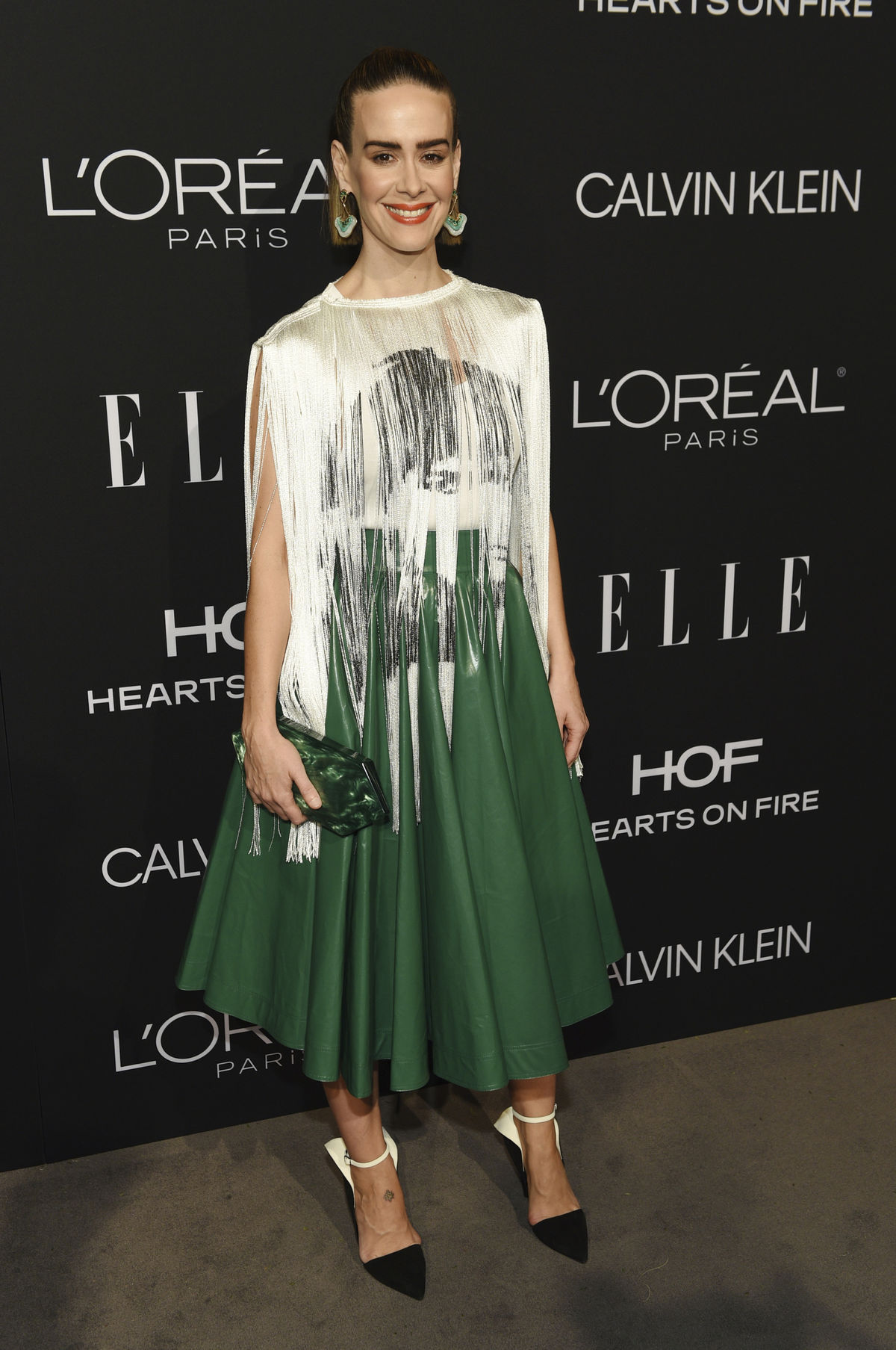 Herečka Sarah Paulson v kreácii Calvin Klein. 