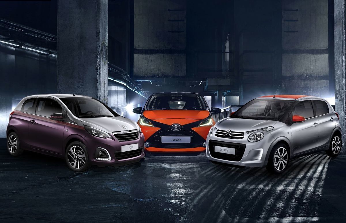 Trojičky Toyota Aygo, Peugeot 108 a Citroën C1...