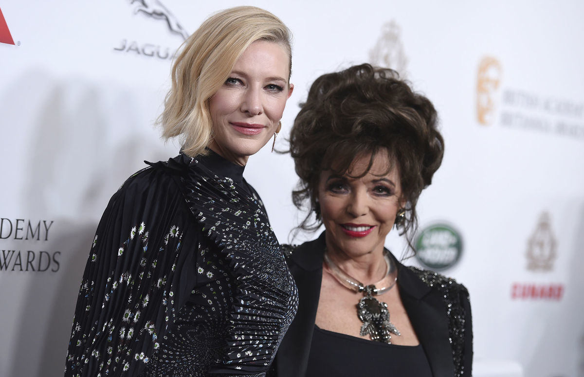 Cate Blanchett a Joan Collins počas udeľovania...
