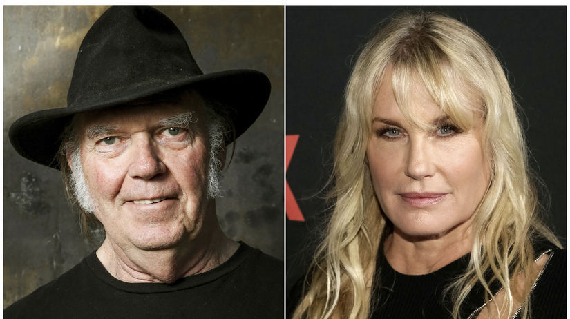 Hudobník Neil Young a herečka Daryl Hannah na...