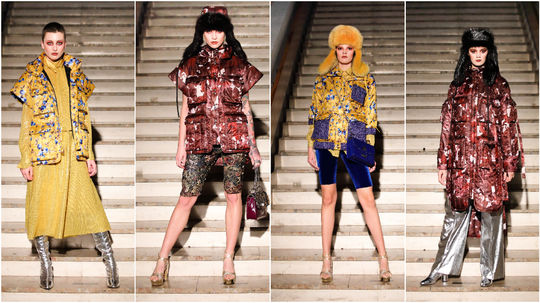 Modelky na prehliadke ateliéru Miklosko Fashion...