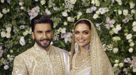 Herečka Deepika Padukone a jej manžel Ranveer Singh.