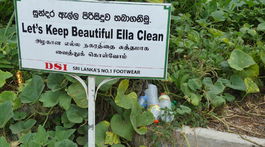 Srí Lanka Ella čistota plasty