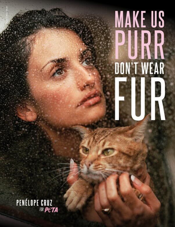 Herečka Penelope Cruz v kampani PETA proti...
