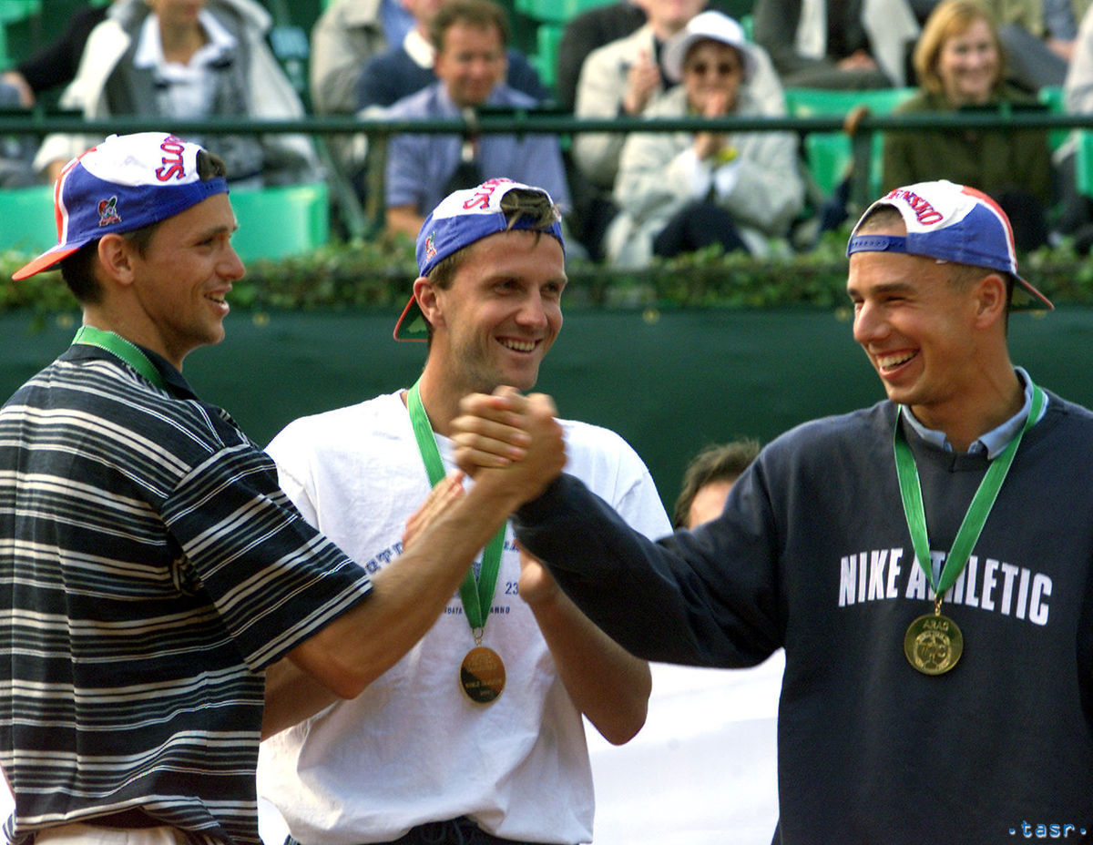 Dominik Hrbatý, Karol Kučera a Ján Krošlák v...