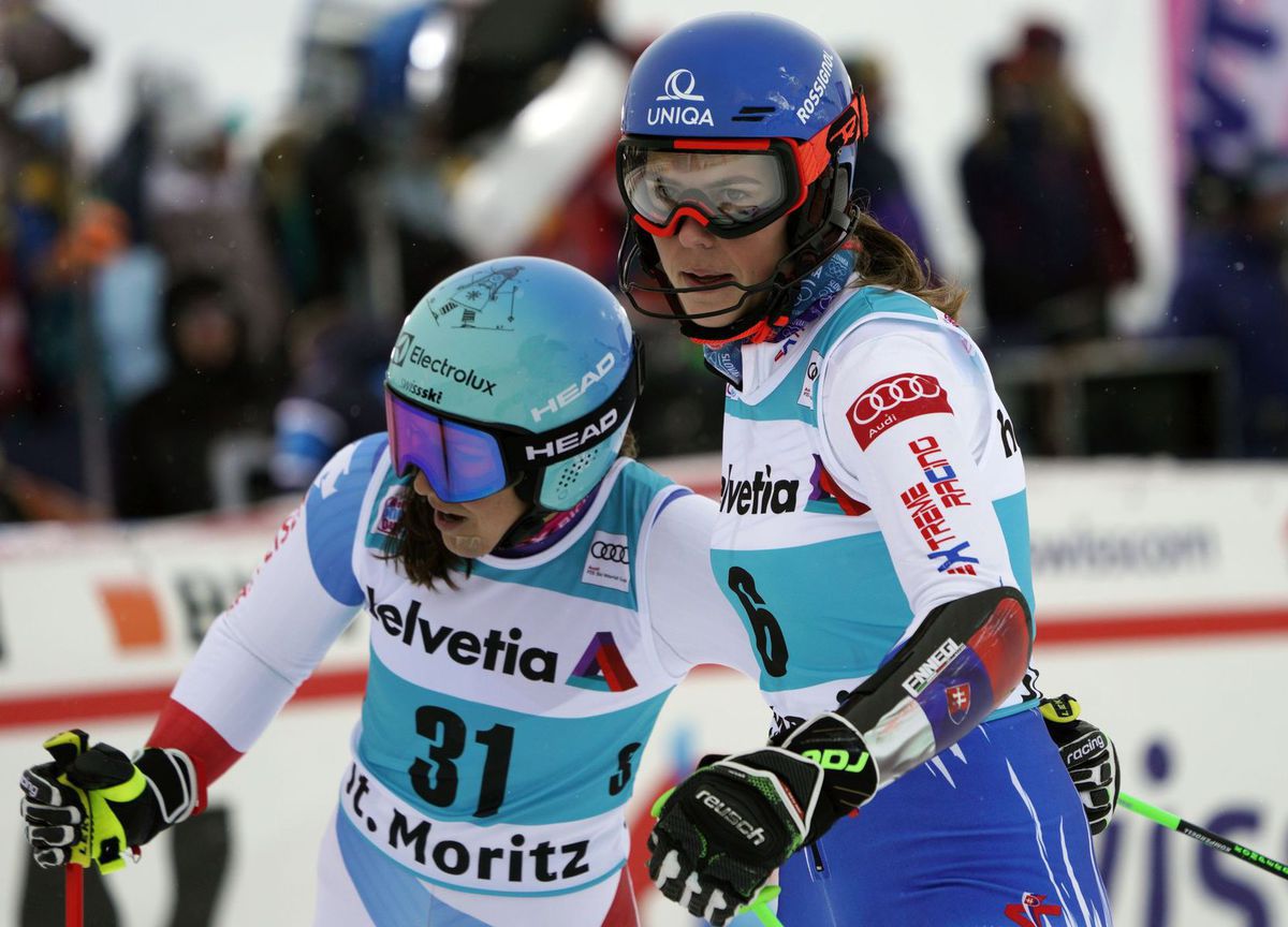 Petra Vlhová s Wendy Holdenerovou.