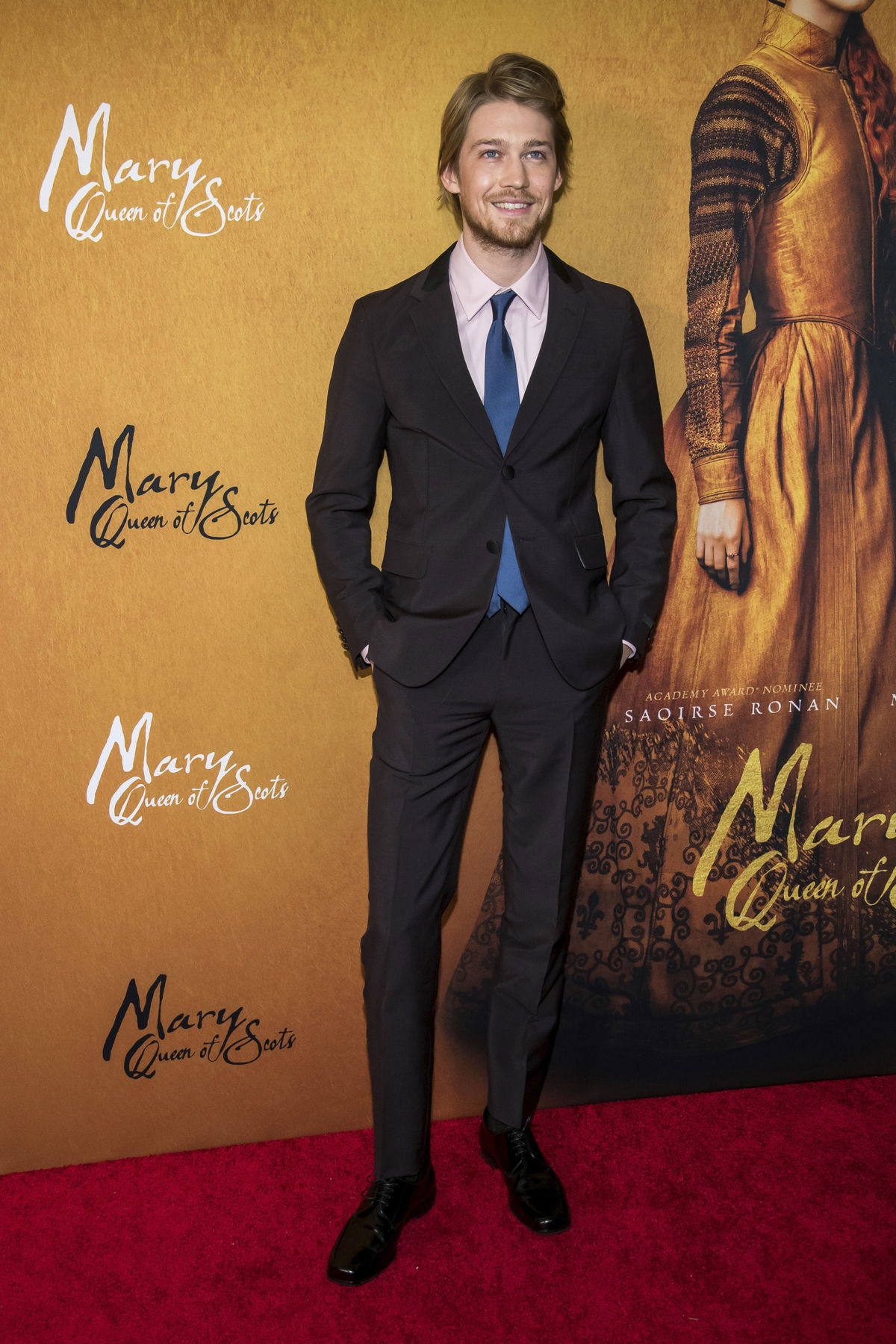 Herec Joe Alwyn na premiére filmu Mária,...