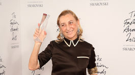 Talianska dizajnérka Miuccia Prada získala cenu za výnimočný prínos. 