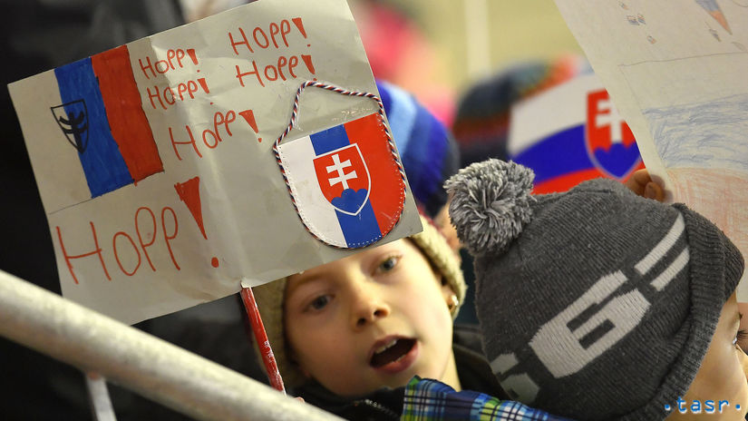 Fanúšikovia Slovenska v Luzerne.