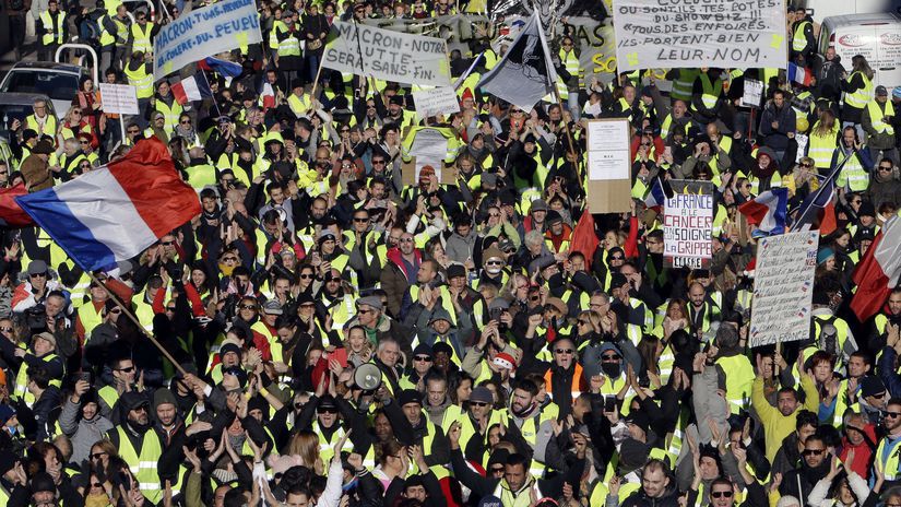 Francúzsko, Paríž, protest, žlté vesty