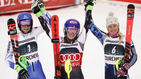 Petra Vlhová, Mikaela Shiffrinová, Frida...
