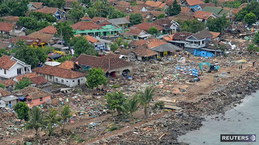 indonézia, cunami, domy, spúšť