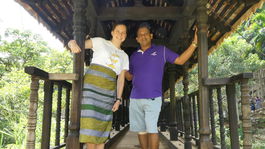 Manoj, drevený most, Bogoda, Srí Lanka