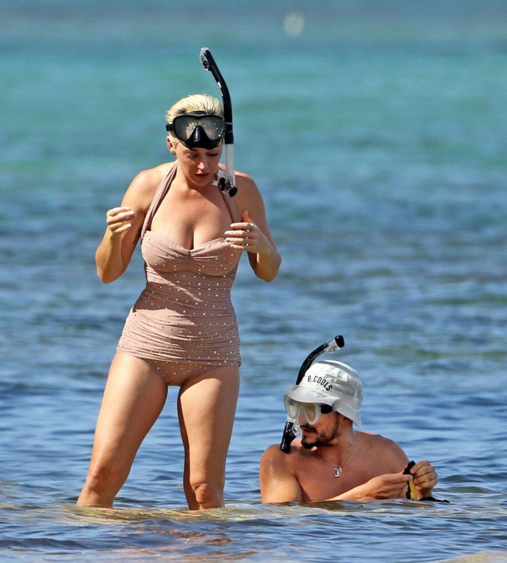 Speváčka Katy Perry a jej partner Orlando Bloom...