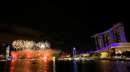 Singapur, Silvester, nový rok 2019, ohňostroj