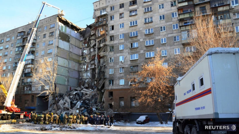 Rusko, Magnitogorsk, zrútenie budovy, záchranári
