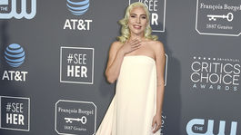 Speváčka a herečka Lady Gaga v kreácii Calvin Klein by Appointment.