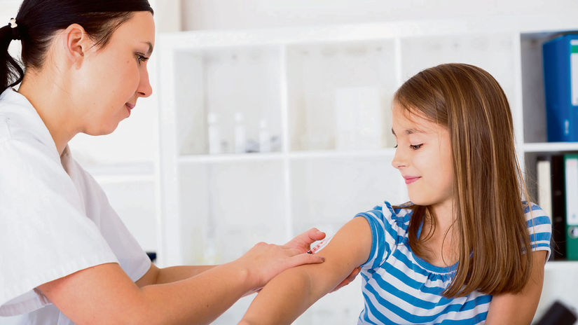 dieťa, dievča, očkovanie, vakcína