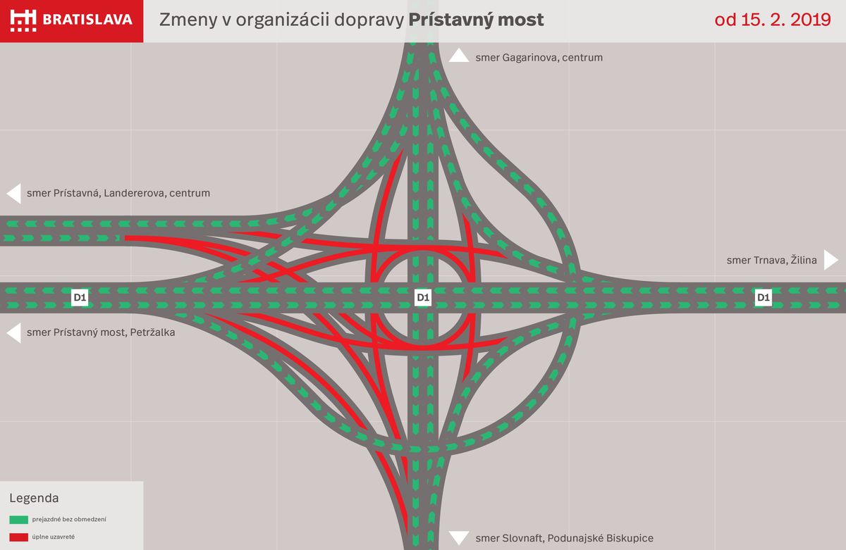 Zmena organizácie dopravy v lokalite Prístavný...
