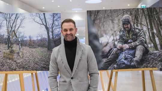 Tomáš Maštalír na premiére filmu Trhlina. 