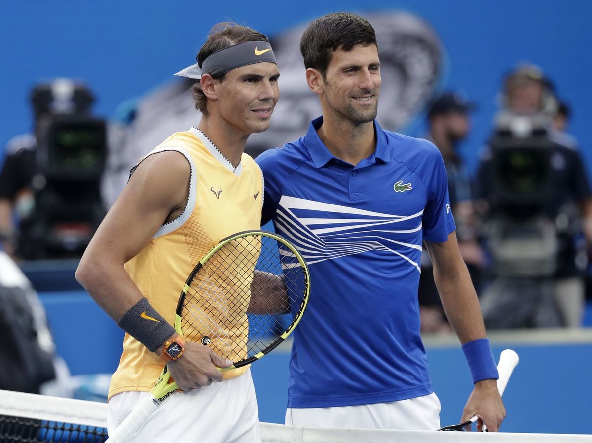Novak Djokovič a Rafael Nadal pred finále...