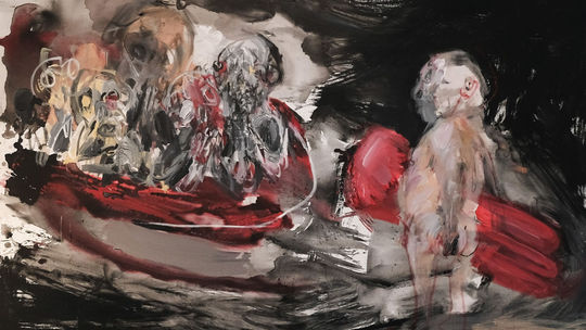 Loď II., z cyklu Night Cruise, 2017, akryl na...