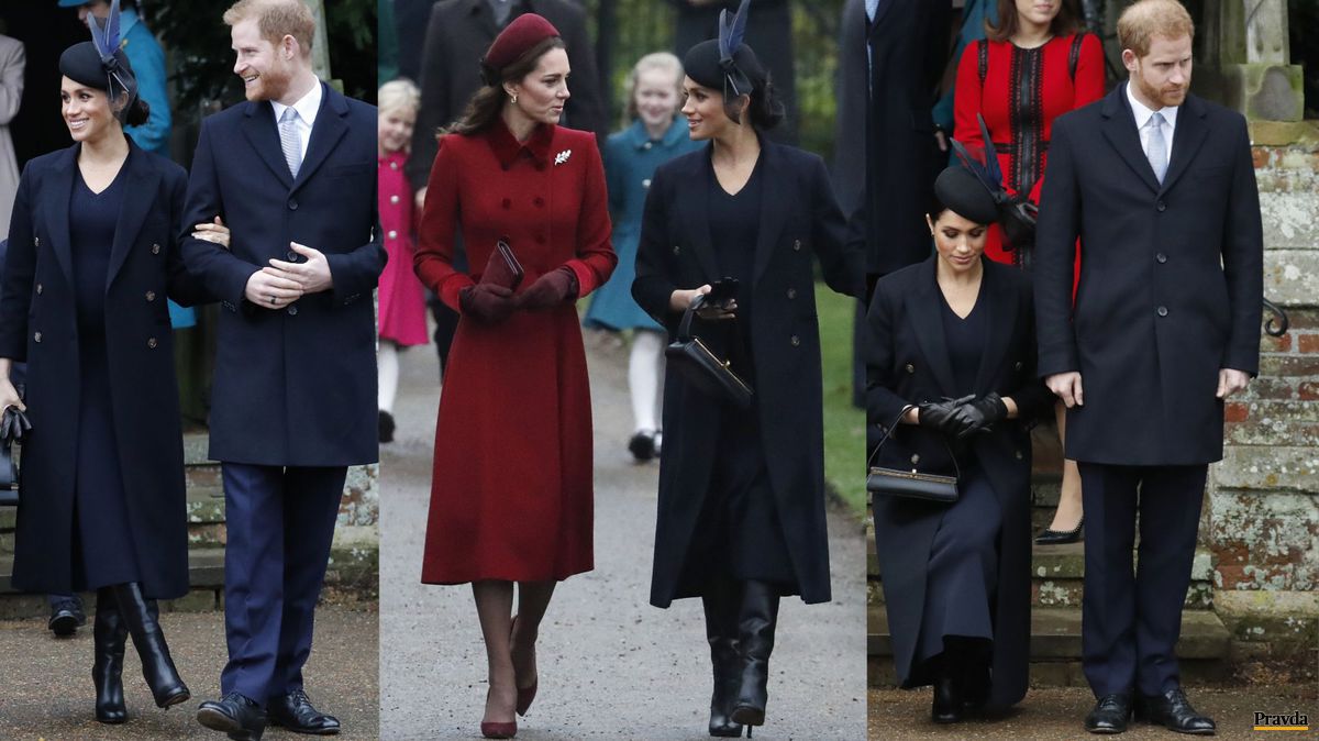 Meghan na vianočnej bohoslužbe v Sandrighame v...