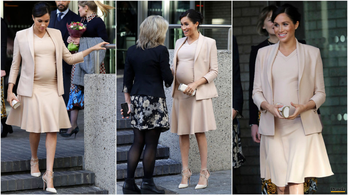 Vojvodkyňa Meghan - šaty a sako od Brandona...