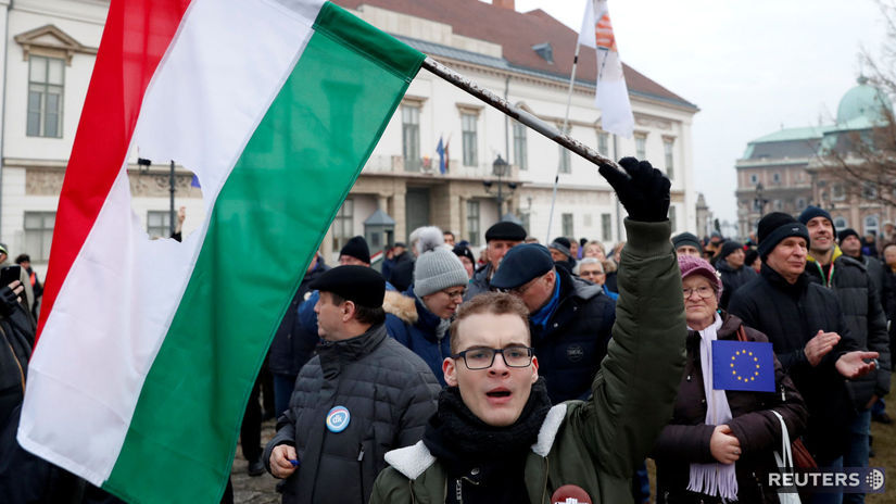 budapešť, orbán, protest