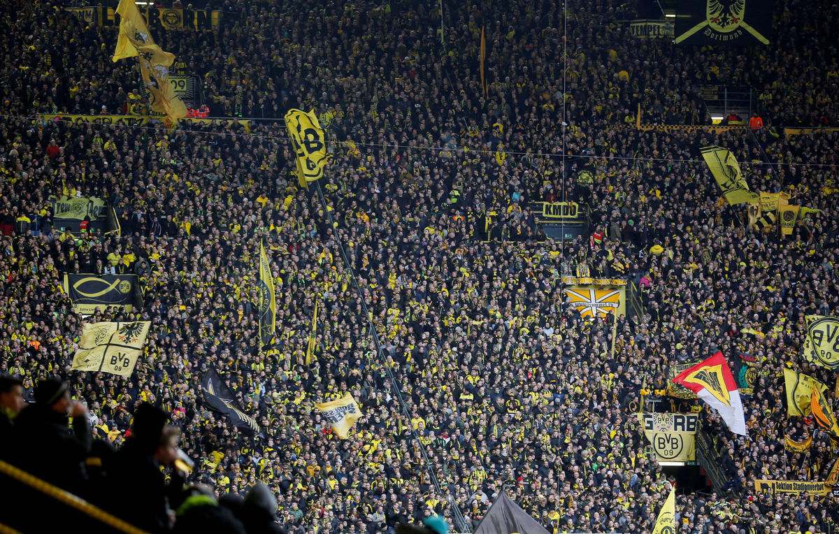 Fanúšikovia Borussie Dortmund.