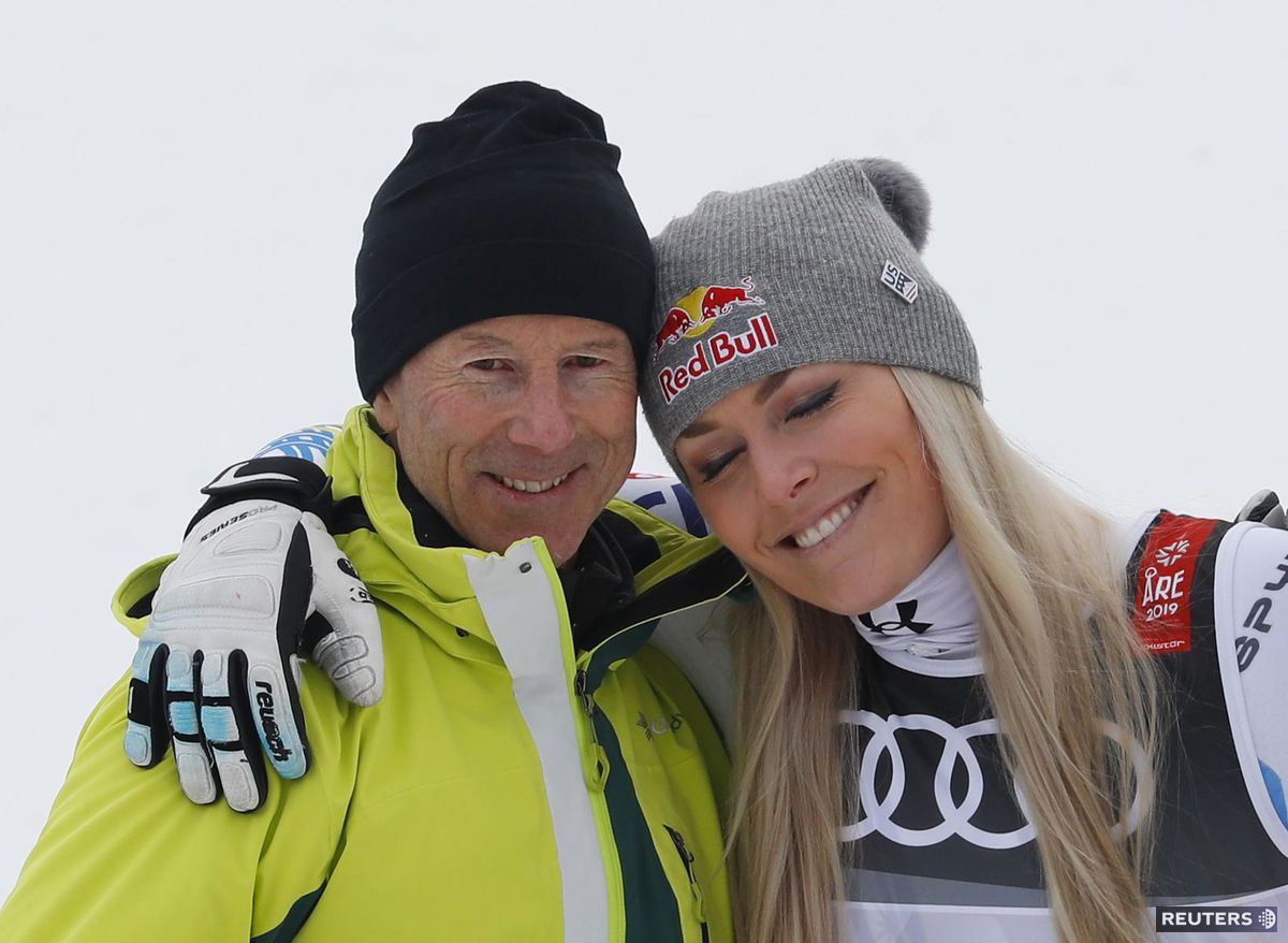 Ingemar Stenmark a Lindsey Vonnová na MS v Aare.