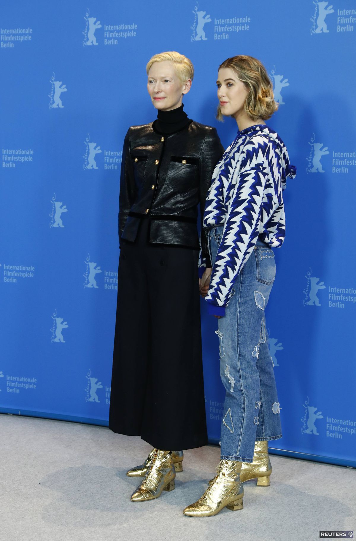 Herečka Tilda Swinton (vľavo) a jej dcéra Honor...