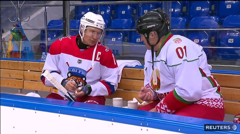 Putin, Lukašenko, hokej