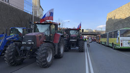 Bratislava Protest Farmári traktor staromestská