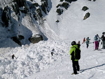 švajčiarsko, lavína, lyžiari, Crans-Montana