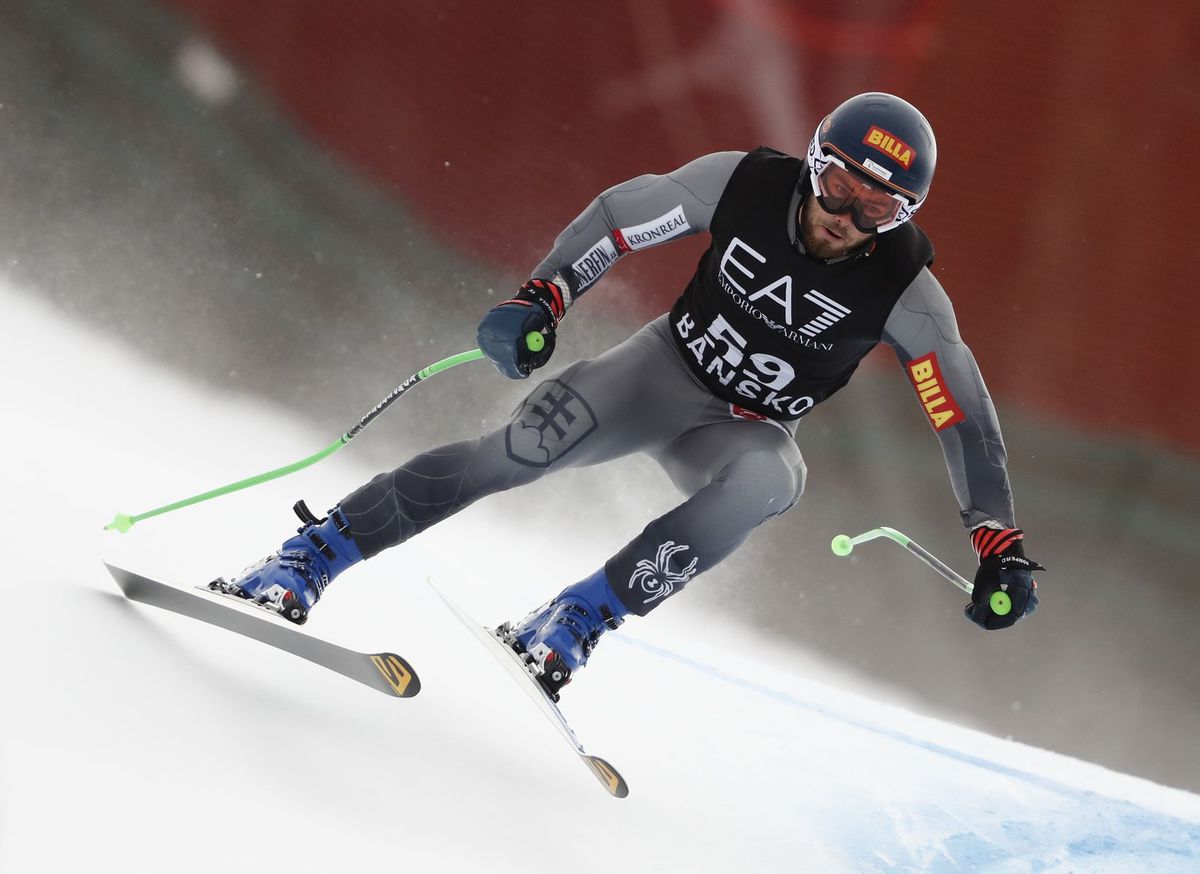 Andreas Žampa v prvej časti alpskej kombinácie,...