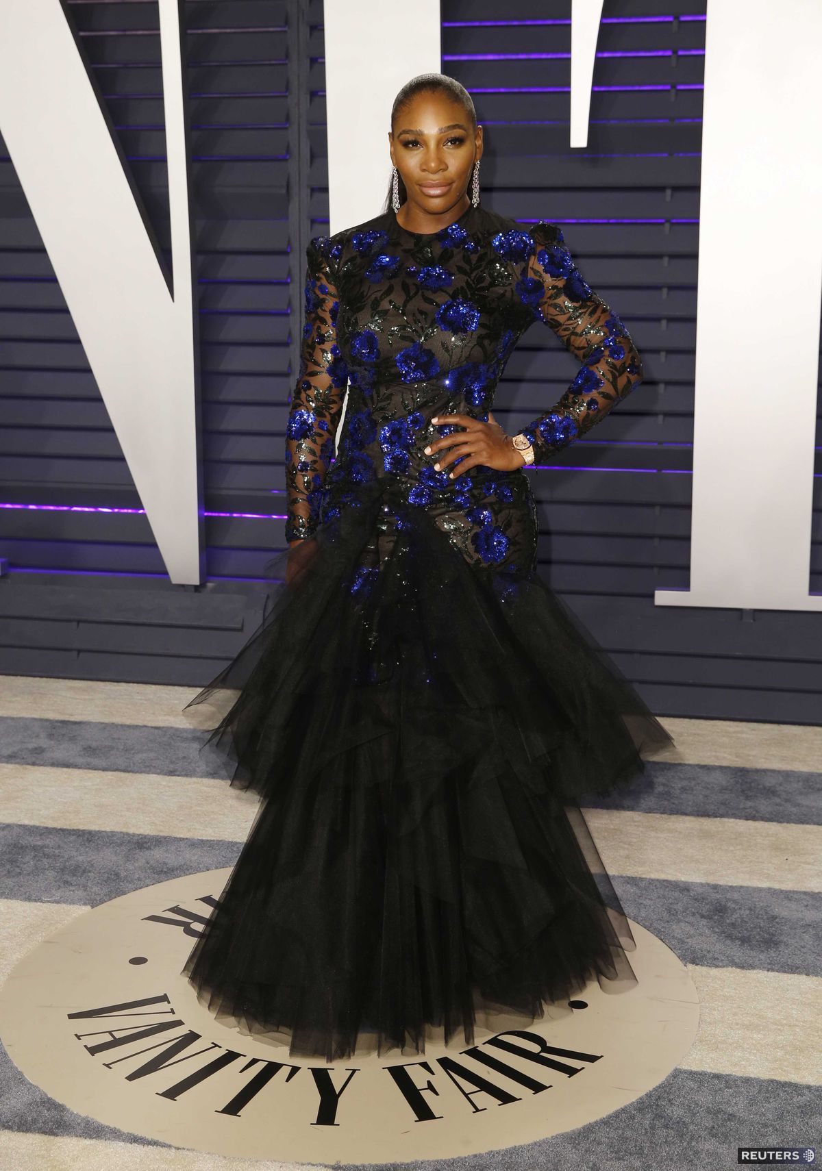 Serena Williams na párty Vanity Fair v šatách...