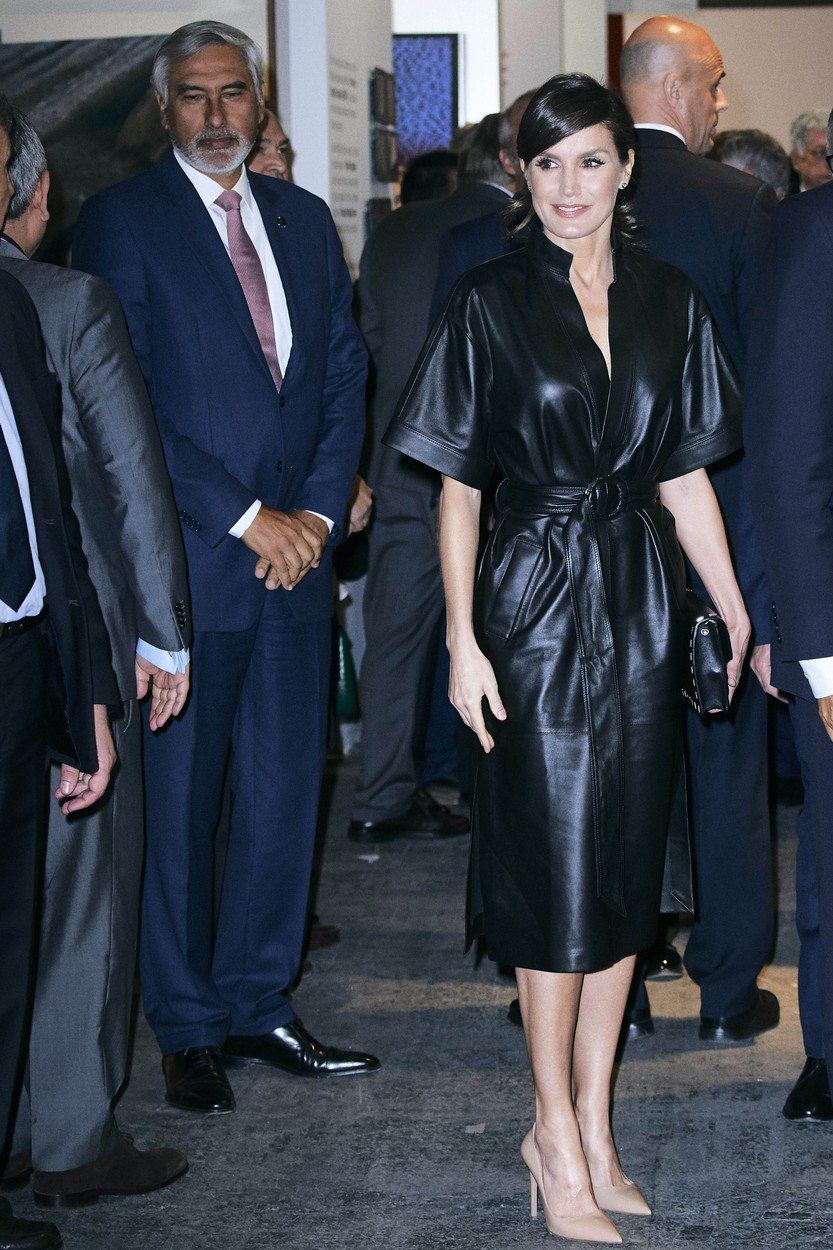Španielska kráľovná Letizia na návšteve výstavy...