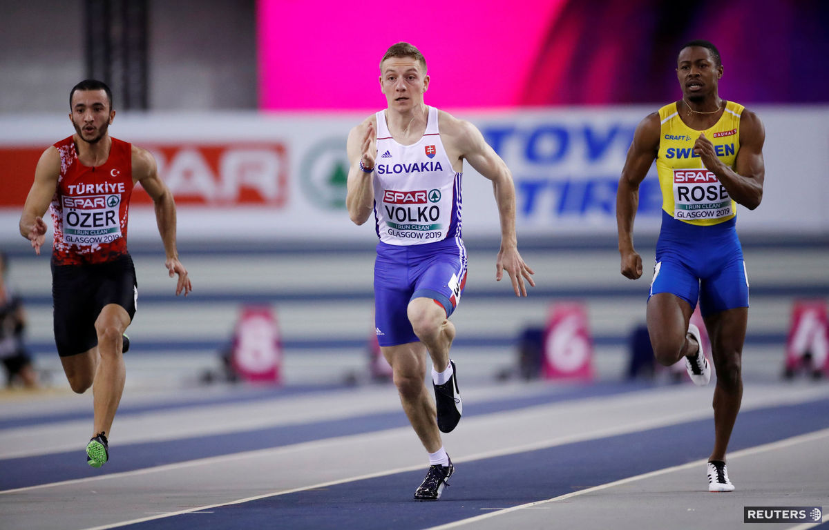 Ján Volko na halových ME v Glasgowe.