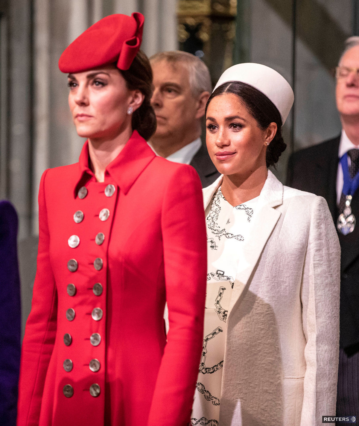 Vojvodkyňa Kate a vojvodkyňa Meghan na oslavách...