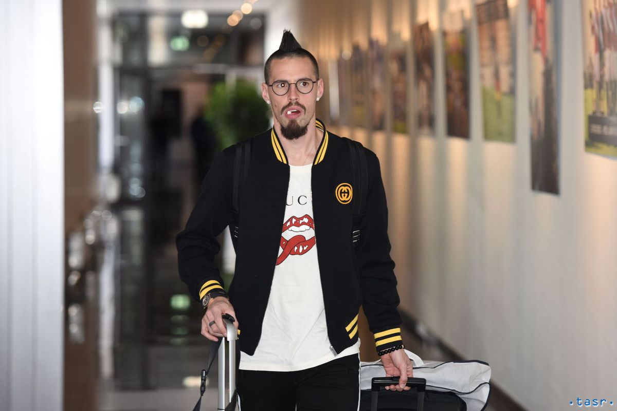 Marek Hamšík prichádza na zraz pred...