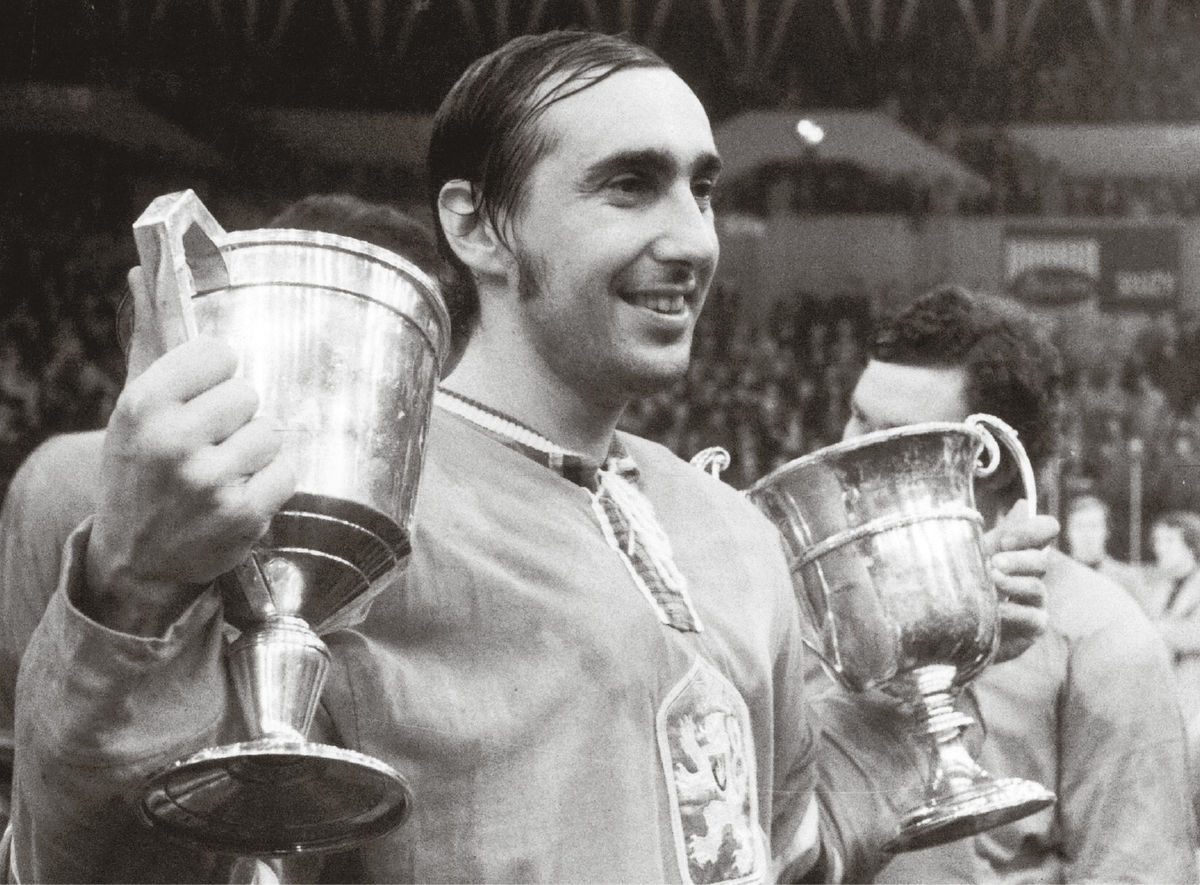 Jiří Holeček s trofejami na MS 1976 v...